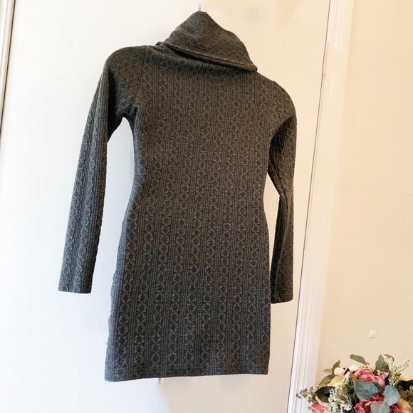 EUC Unique Turtle Neck Wrap Grey Tunic Sweater Size S - Picture 11 of 16